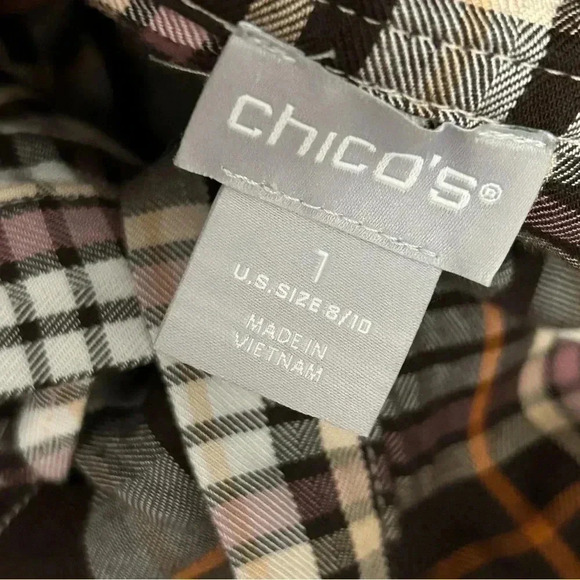 Plaid Ruffle Women's Top - Picture 5 of 11